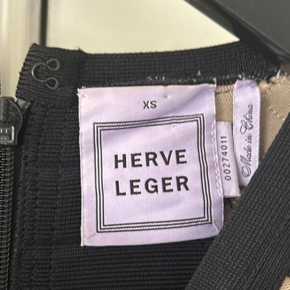 ❌❌SOLD❌❌HERVE LEGER black long sleeve bandage Pernilla dress xs - Picture 7 of 12